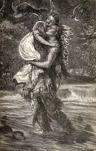 Hiawatha y Minnehaha, ilustración del poema 