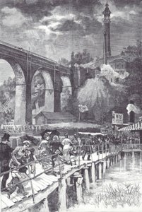 Puente Alto sobre el río Harlem, transportando agua fresca desde el condado de Westchester al depósito de Central Park