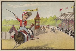 Carreras de caballos en carretes de algodón de American School
