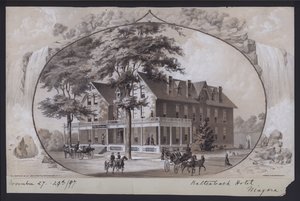 Hotel Kaltenbach, Niágara, Nueva York, EE.UU., c1897 (litografía) de American School