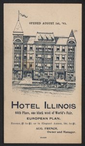 Tarjeta comercial de hotel