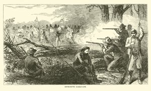 Barricada improvisada, julio de 1863 de American School
