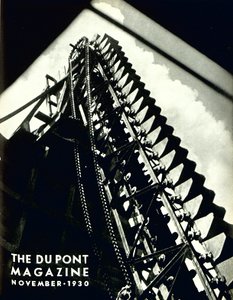 Maquinaria industrial, portada de la revista DuPont, noviembre 1930