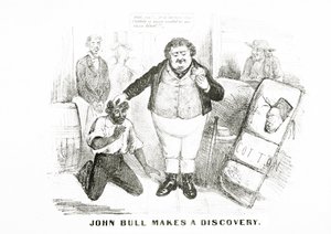 John Bull hace un descubrimiento (litografía) de American School