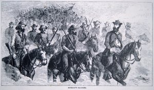 Los asaltantes de John Hunt Morgan (1825-64) de American School