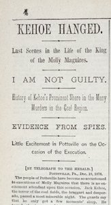 Kehoe colgado, del New York Herald, 19 de diciembre de 1878 de American School