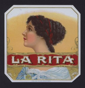 La Rita, etiqueta de cigarro (chromolitho) de American School