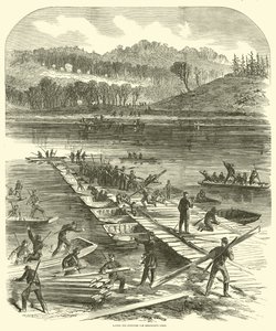 Tendido de los pontones para el cuerpo de Sedgwick, abril 1863 de American School
