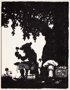 Leprechaun, de La Guía Mundial de Gnomos, Hadas, Elfos y Otros Seres Pequeños por Thomas Keightley (1789-1872) Publicado 1880, (grabado en blanco y negro) de American School