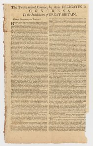 Carta de las Doce Colonias Unidas a los Habitantes de Gran Bretaña