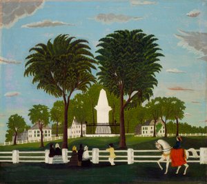 Monumento de la Batalla de Lexington, c.1830 de American School