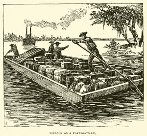 Lincoln como barquero