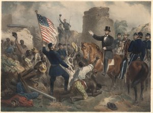 Lincoln en City Point, pub. 1865 de American School