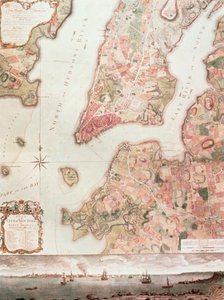 Mapa de Nueva York en 1766-67 de American School