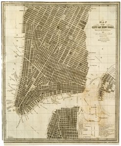 Mapa de la Ciudad de Nueva York [en Manhattan, hasta la calle 36] de American School