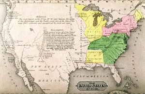 Mapa de los Estados Unidos en 1803, de 