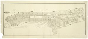Mapa de la ciudad de Nueva York, realizado bajo la dirección de los Comisionados del Departamento Metropolitano de Bomberos, mostrando la ubicación de los edificios en posesión y uso del Departamento Metropolitano de Bomberos y del Departamento Metropolita de American School