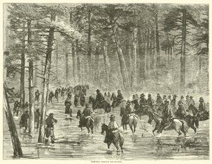 Marchando a través de los pantanos, enero 1865 de American School