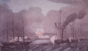 Guerra Mexicano-Estadounidense (1846-48), la marina de EE.UU. bombardea Veracruz de American School