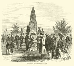 Monumento en el campo de batalla de Bull Run, septiembre 1862 de American School
