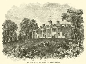 Mount Vernon, el hogar de Washington (grabado) de American School