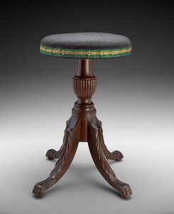 Taburete de música, c.1810-15 de American School