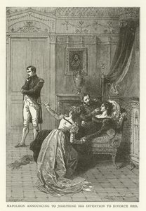 Napoleón anunciando a Josefina su intención de divorciarse de American School