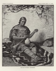 Mujer Navajo hilando