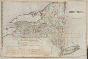 Nueva York, realizado por el Estado de Nueva York para acompañar las memorias de Cadwallader Colden de American School