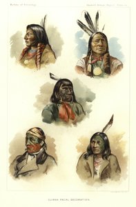 Decoración facial ojibwa de American School