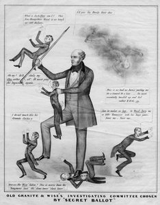 El viejo Granite y el comité de investigación de Wises elegido por voto secreto, c.1839 de American School
