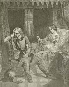 Oliver Cromwell en el lecho de muerte de su hija de American School
