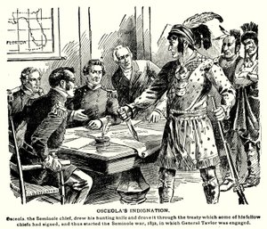 La indignación de Osceola (litografía) de American School