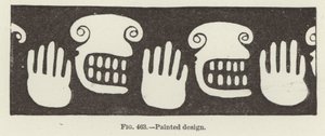 Diseño pintado, manos y caras de American School