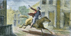 El famoso viaje de Paul Revere en la noche del 18 de abril de 1775