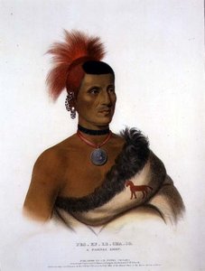 Pes-Ke-Le-Cha-Co, un jefe Pawnee, pub. por J. T. Bowen (1801-c.1856) 1841 de American School