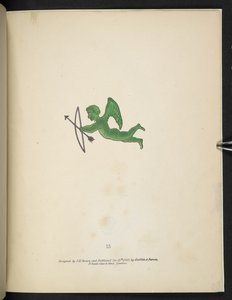 Lámina 15. Figura de Cupido verde.  espectropia; o Sorprendentes ilusiones espectrales que muestran fantasmas por todas partes, y de cualquier color, etc. ser. 1.  J H. Marrón  1864 de American School