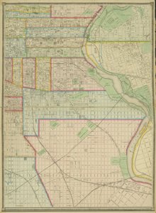 Placa 5, Mapa de toda la ciudad incorporada de Filadelfia, 1867 de American School