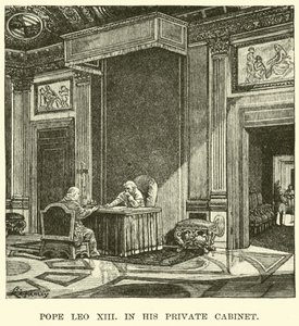 Papa León XIII, en su gabinete privado