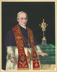 Papa León XIII, pub. 1878 (litografía en color) de American School