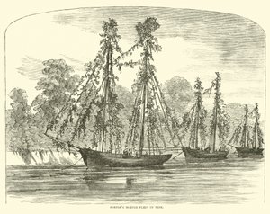 Flota de morteros de Porter en Trim, junio 1862 de American School
