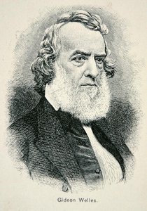 Retrato de Gideon Welles (1802-78), Secretario de la Marina de EE.UU. durante la guerra y la reconstrucción de American School