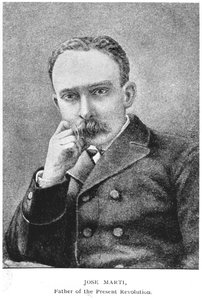 Retrato de José Martí (1853-95) de La Historia de Cuba por Murat Halstead, publicado en 1898 de American School