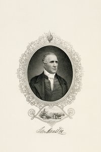 Retrato de Sam Houston con vista de la ciudad, c. 1855-c. 1860 de American School