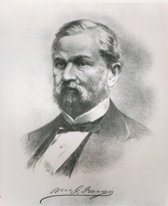 Retrato de William George Fargo (1818-81) cofundador de Wells Fargo & Co. de American School