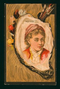 Retrato de una madre (cromolito) de American School