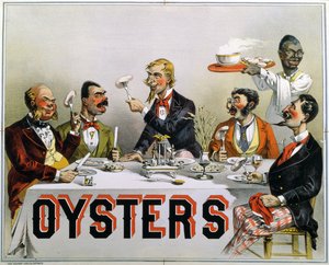 Cartel publicitario de Ostras