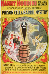 Póster anunciando un nuevo acto de Houdini