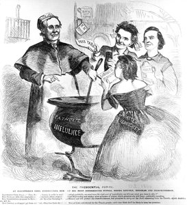 Pastel Presidencial, de Frank Leslies Budget of Fun, 1 de octubre de 1860 de American School
