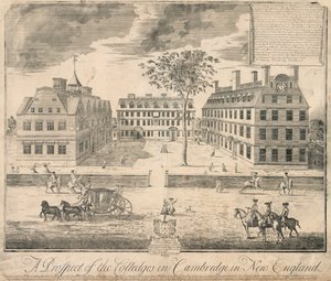 Estampa de la Universidad de Harvard c. 1700, c.1700 (grabado)